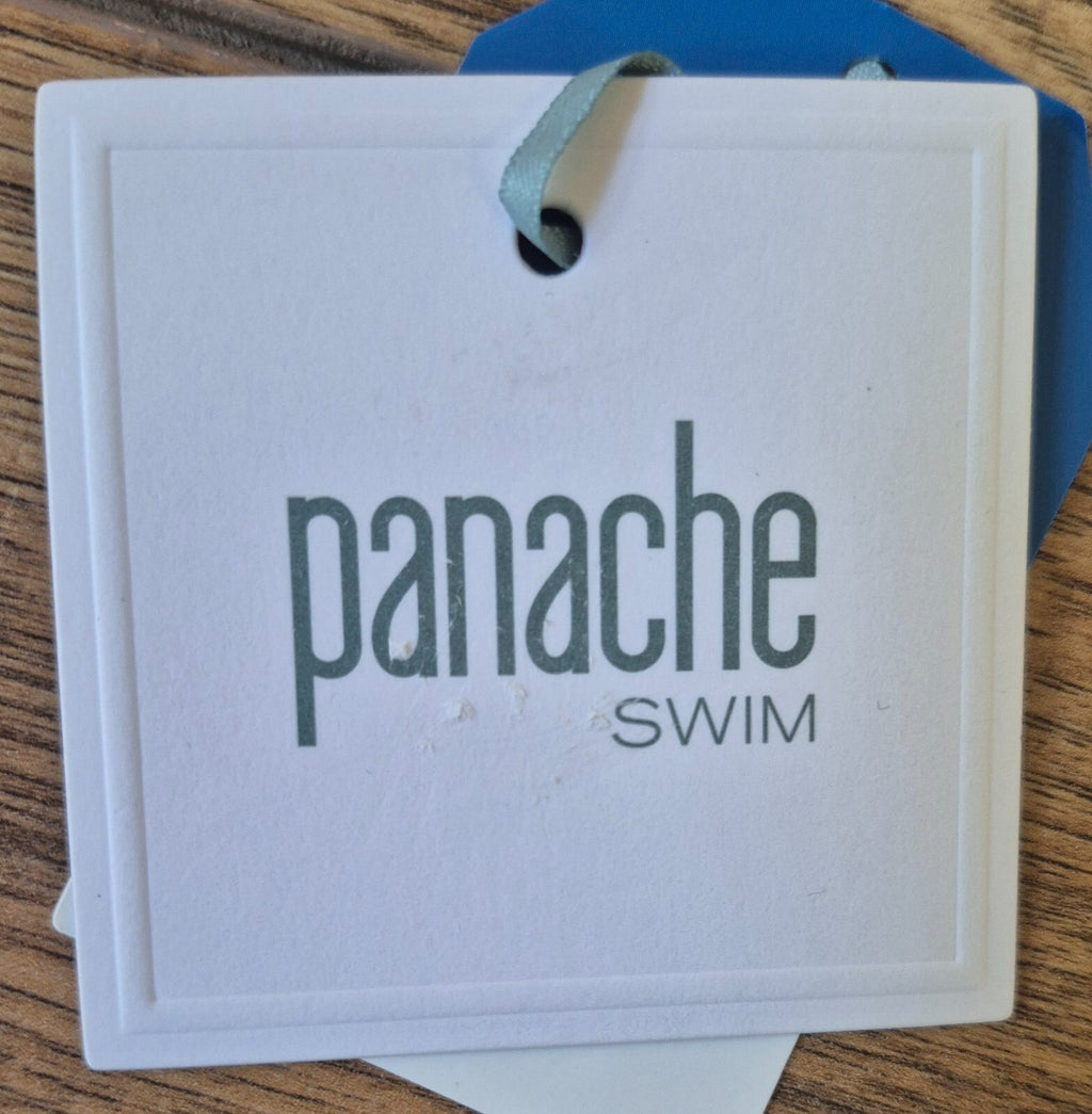 Panache 'Paradise' Bandeau Bikini Top Pink/Multi 30E NWT