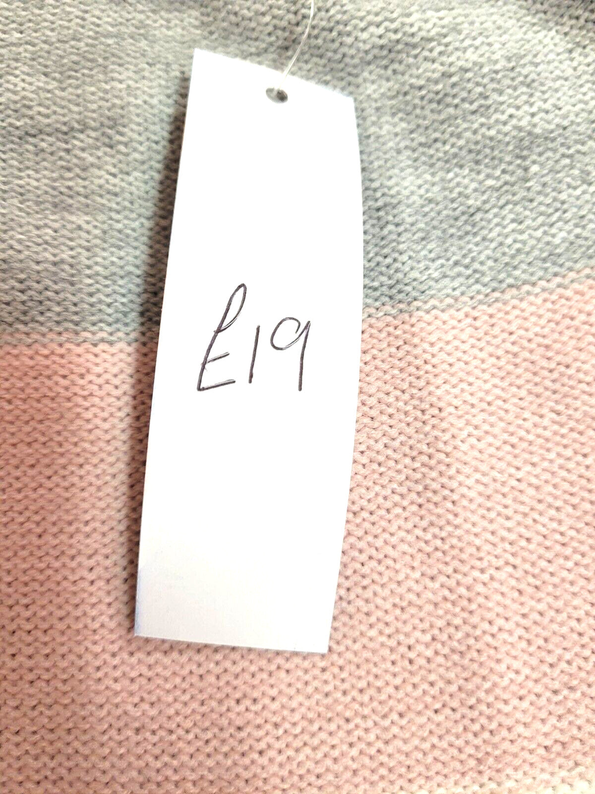 Pure &amp; Natural Womens Cardigan M/L Grey/Pink/Cream Stripe Open Front BNWT