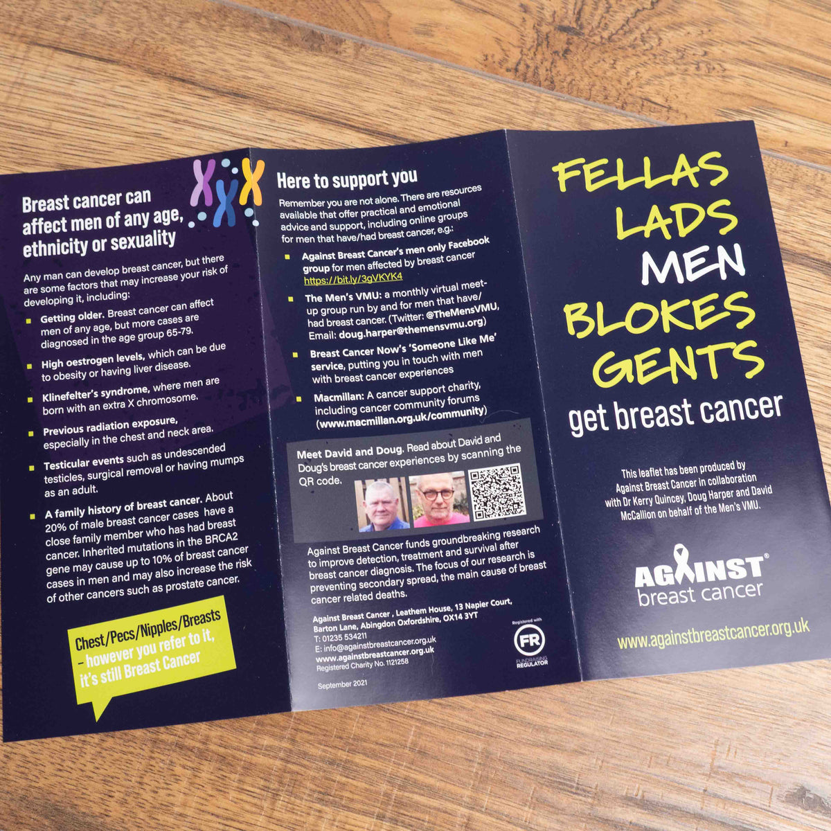 Male Breast Cancer information leaflet