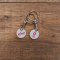 Pink Ribbon Trolley Coin & Keyring