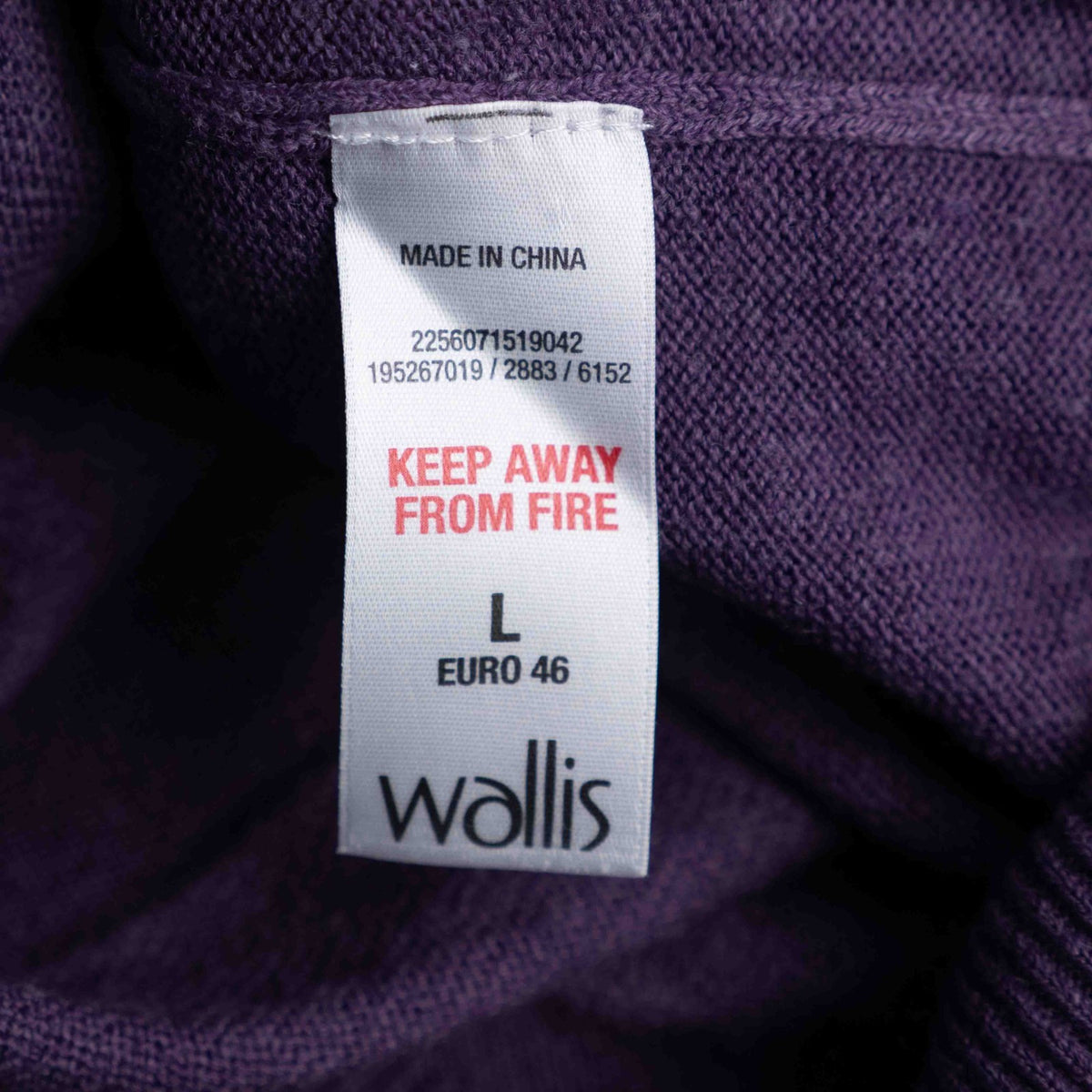 Wallis Purple Long Sleeve Large Dress Pre-Owned