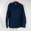 Next Navy Check Long Sleeve Size Large 100% Cotton Shirt Pre-Owned