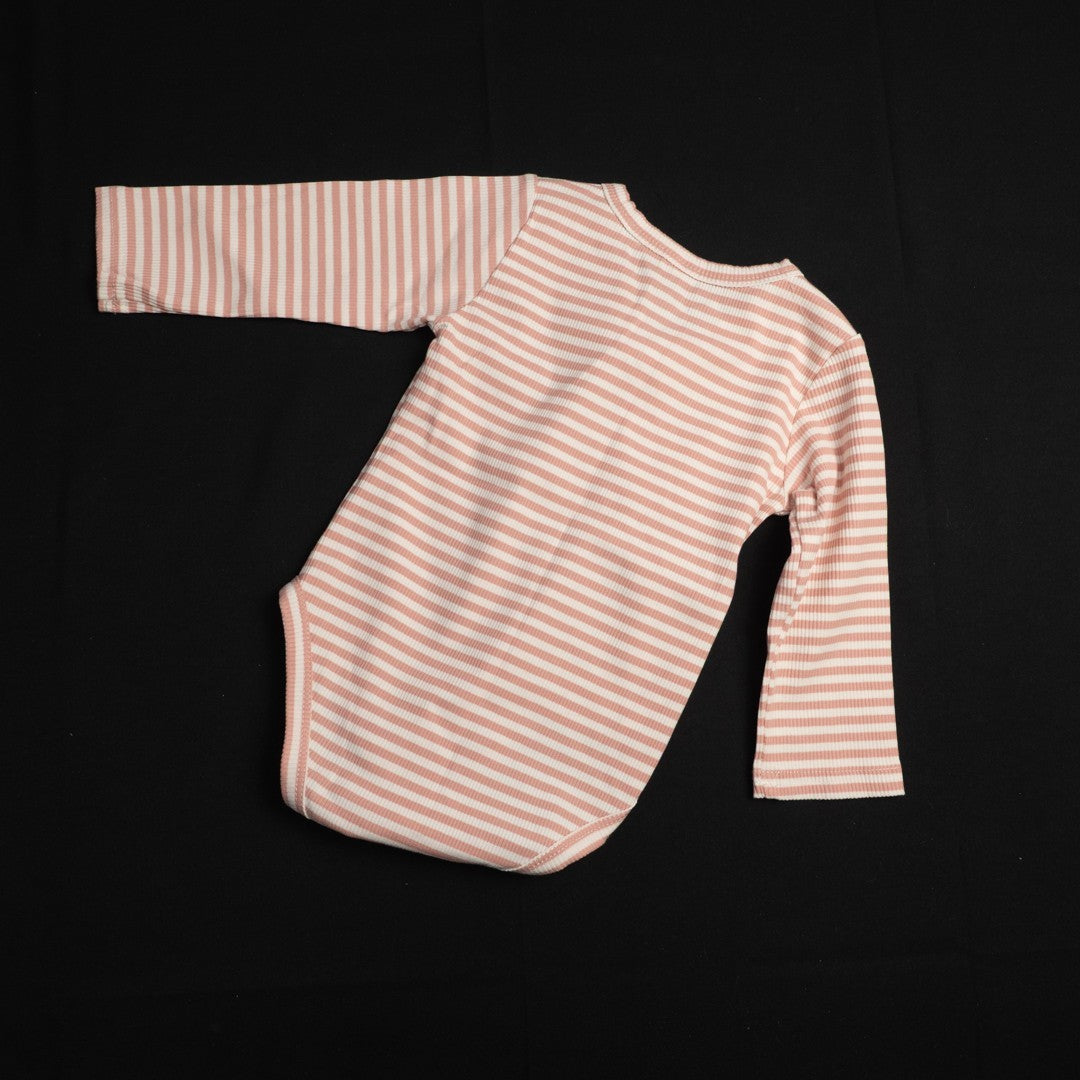 Pink White and Brown Buttoned Baby Grow Set x3 New In Packaging