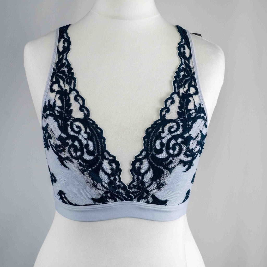 Wacoal Bralette Size S White and Black Floral | NWT