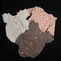 Pink White and Brown Baby Grow Set x 3 80cm New In Packaging