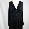 Asos Design Curve Black Long Sleeve Size 18 Dress Pre-Owned