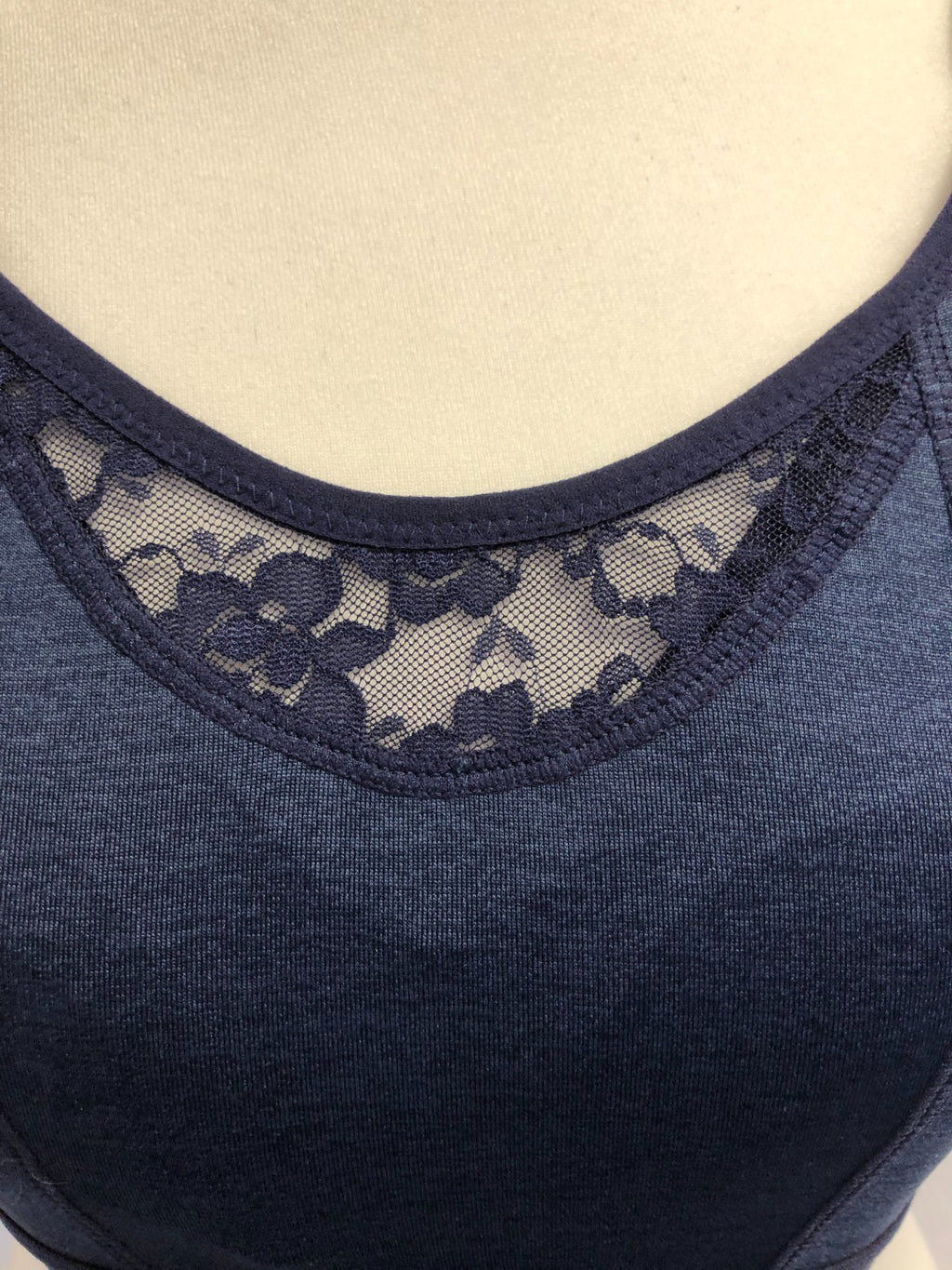 Bralette 32DD Cleo Navy Blue Non-Wired Non Padded