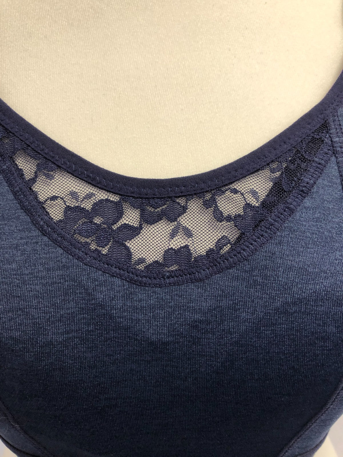 Bralette 32DD Cleo Navy Blue Non-Wired Non Padded