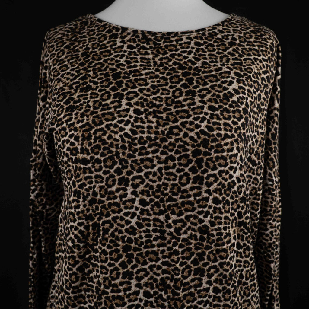 Papaya Leopard Print Long Sleeve S Top Pre-Owned