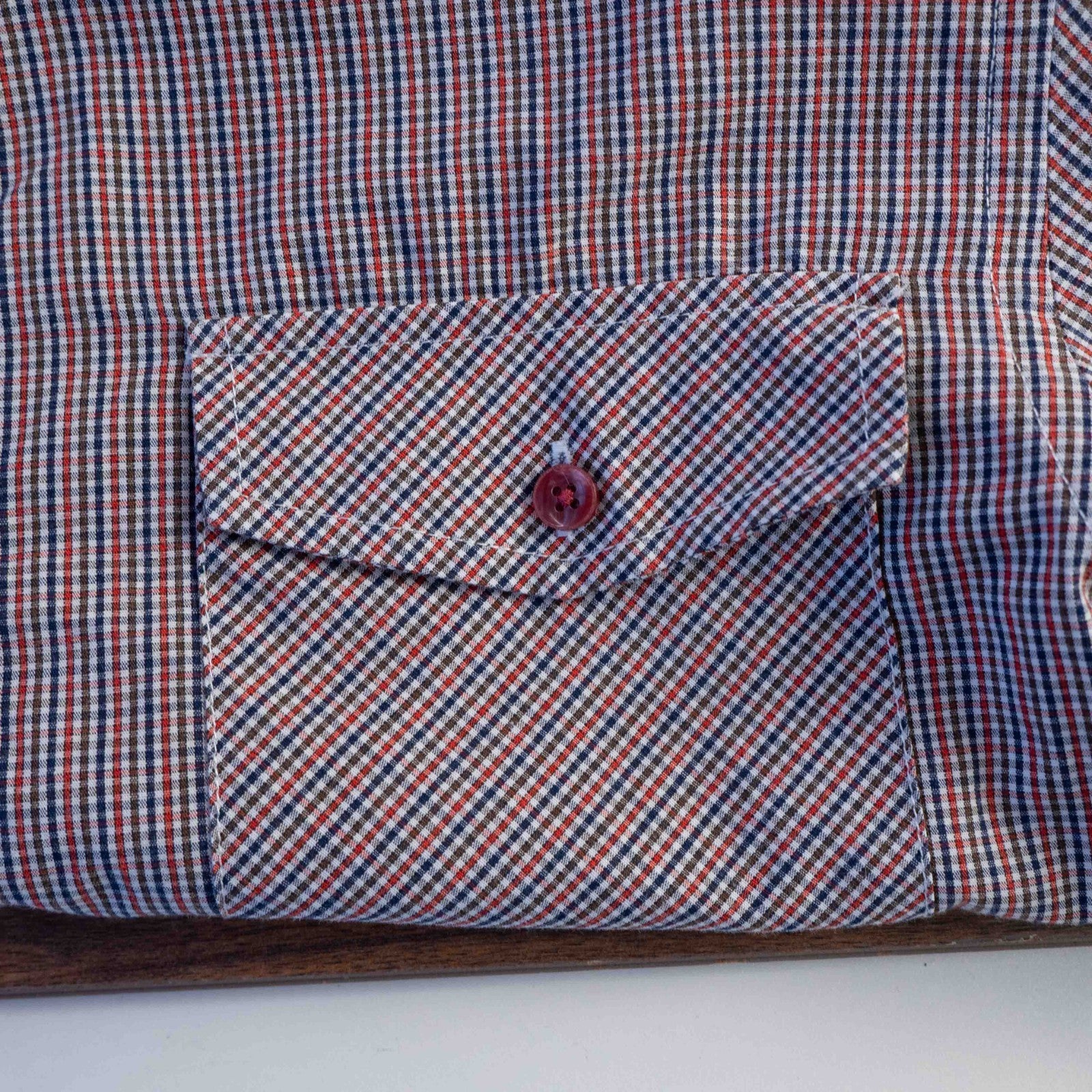 Avenue Blue Checked Short Sleeve Collared Shirt Medium Pre-Owned