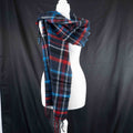M&amp;S Collection Navy and Red Checked Scarf New With Tag