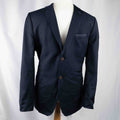 Ted Baker Dark Navy Long Sleeve Button Up 42R Jacket Pre-Owned