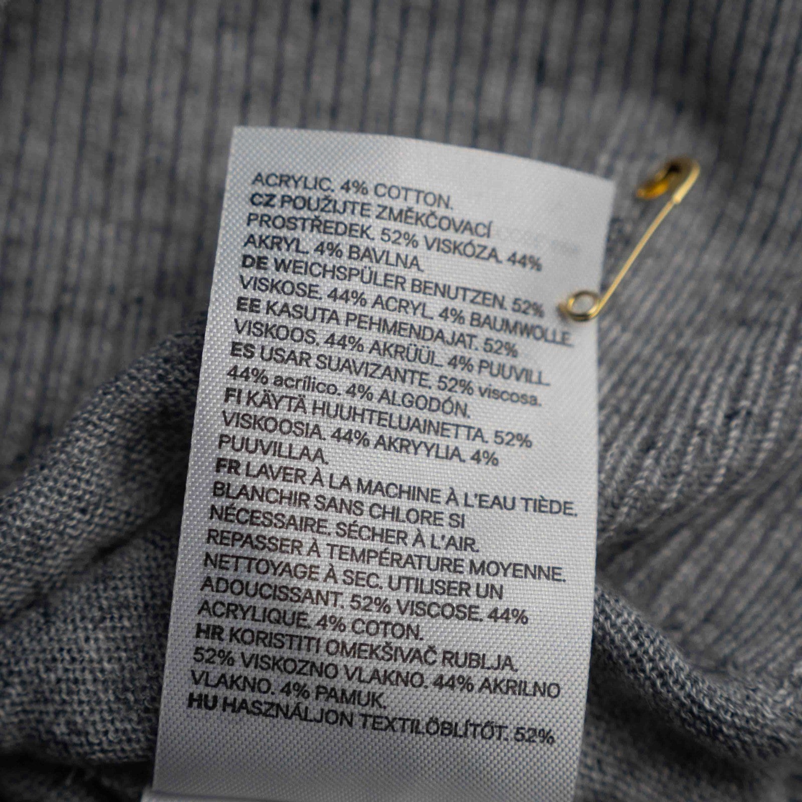 H&amp;M Basics Grey Large Lightweight Jumper New With Tag RRP £9.99