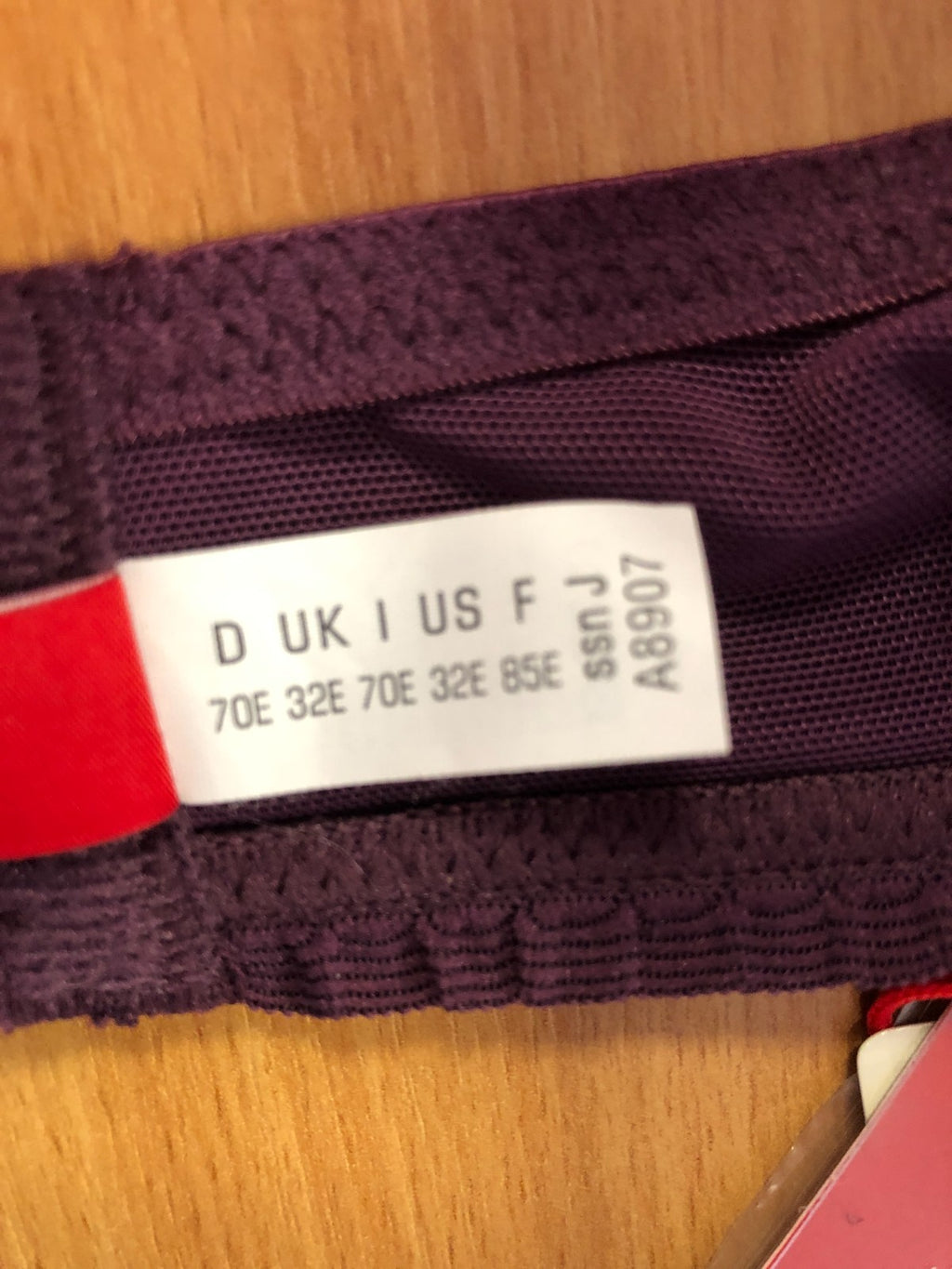 Bra 32E Esprit Purple Balconette Underwired  BNWT
