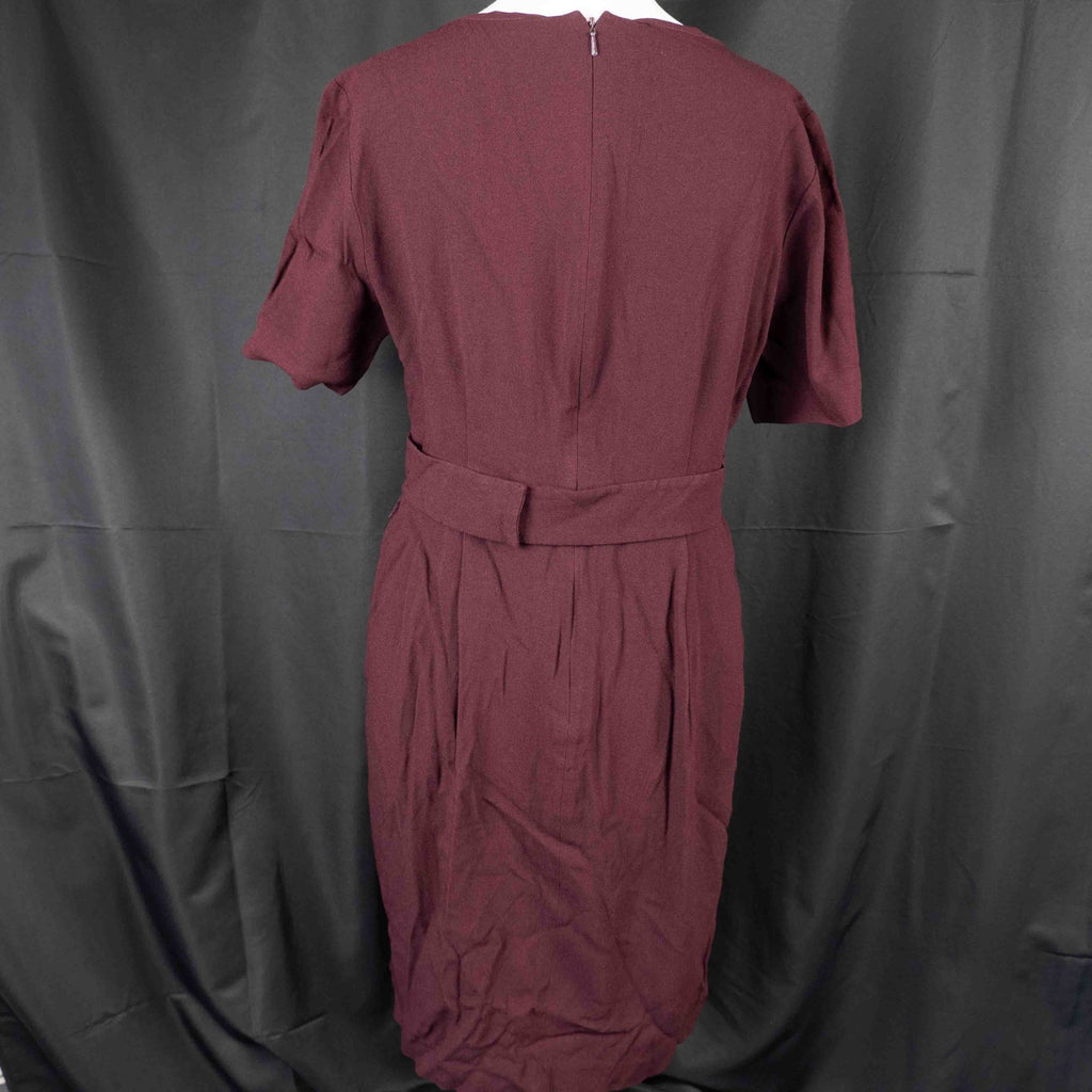 Whistles Dark Red 12 Dress Pre-Owned