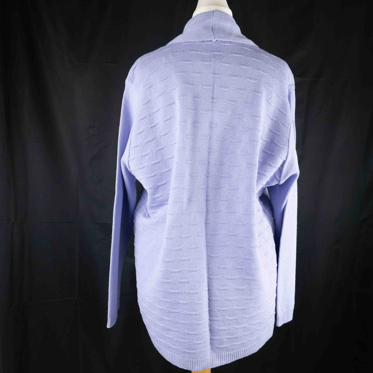 Monique L/XL lilac edge to edge cardigan