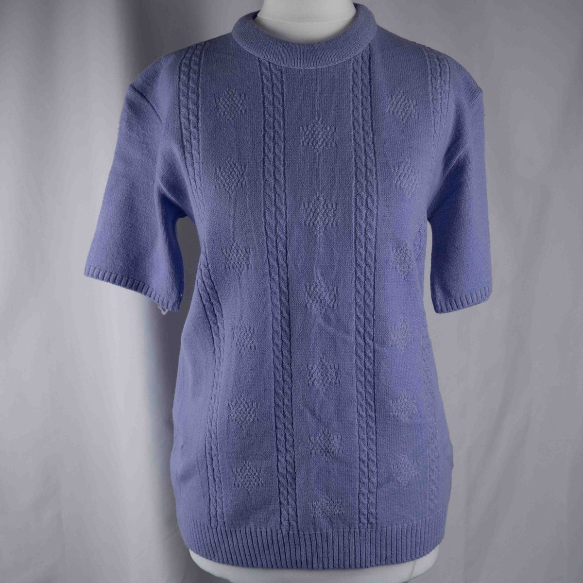 Pure &amp; Natural Lilac Short Sleeve Line Pattern S/M Jumper New With Tag RRP £17