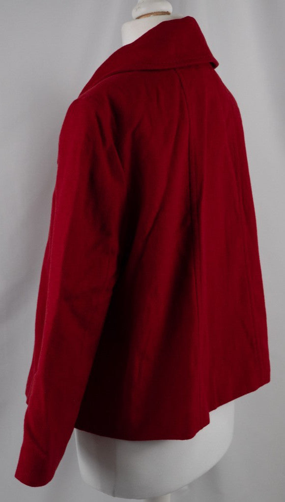 Gerry Weber Red Button Up Size 10 Coat Pre-Owned