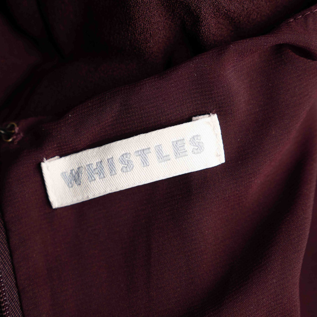 Whistles Dark Red 12 Dress Pre-Owned