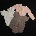 Pink White and Brown Buttoned Baby Grow Set x3 New In Packaging