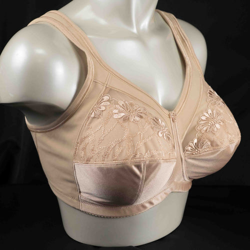 Anita Safina Beige Floral Non Padded Non Wired 38D Front Fastening BNWT