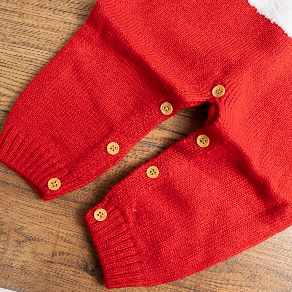 Santa 80cm Button Up Baby Grow New Without Tags