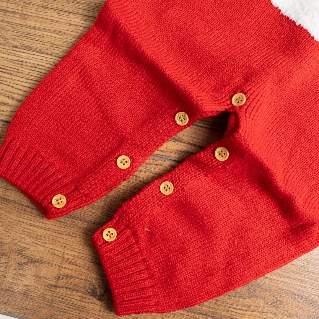 Santa 80cm Button Up Baby Grow New Without Tags