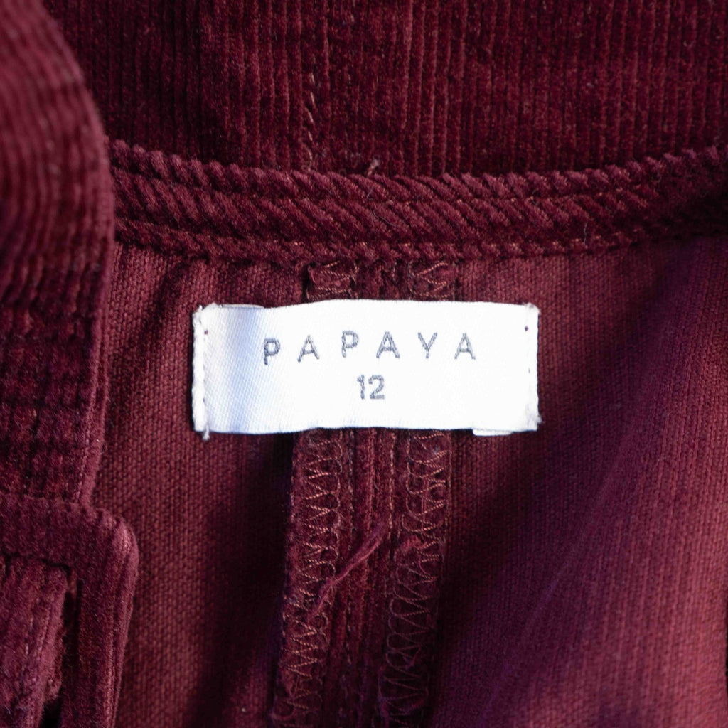Papaya Dark Red Choudhry Soft Feel Size 12 Dress Pre-Owned