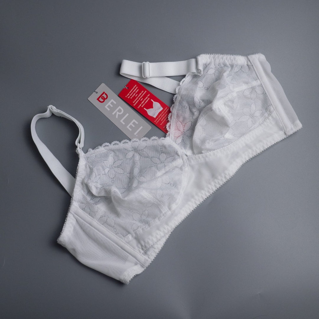 Berlei White Floral Non Padded Non Wired 36B Bra New In Packaging