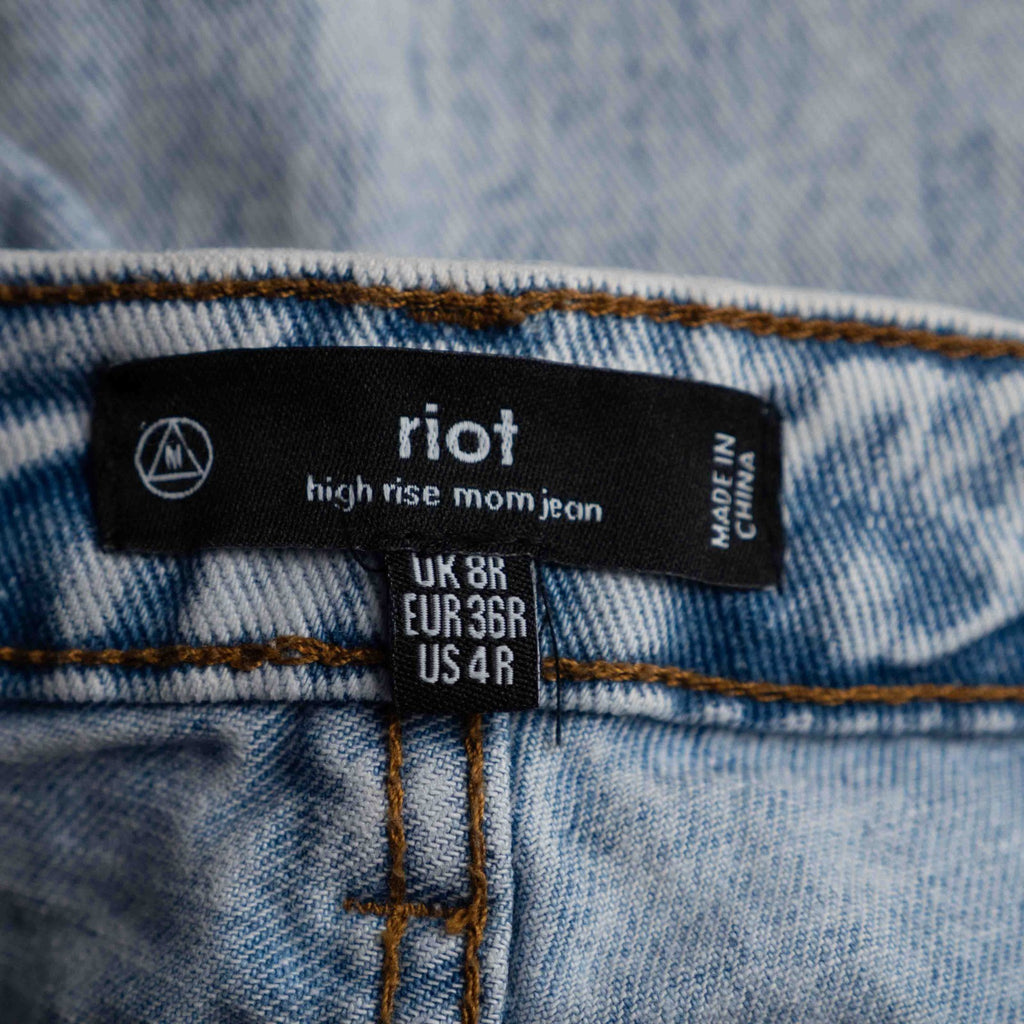 Missguided Riot Blue High Rise 8R Jeans Pre-Owned