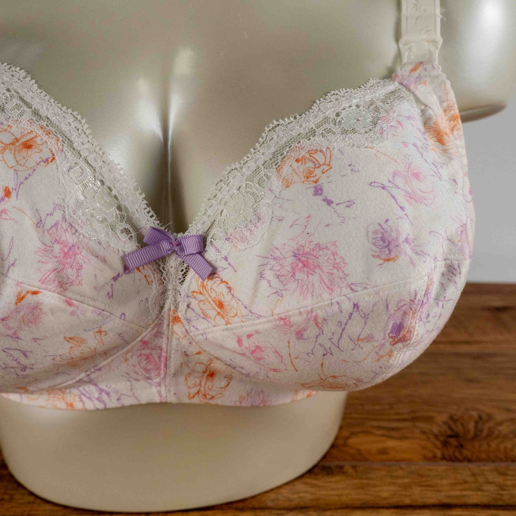 Freya White Non Padded Non Wired Floral 38D Nursing Bra New With Tag