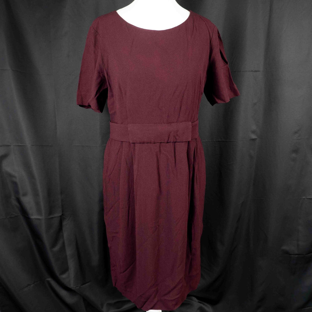 Whistles Dark Red 12 Dress Pre-Owned