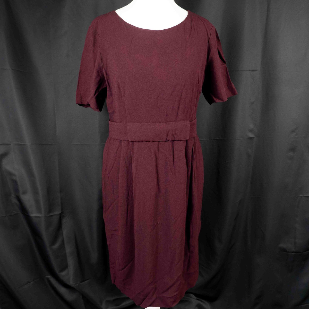 Whistles Dark Red 12 Dress Pre-Owned