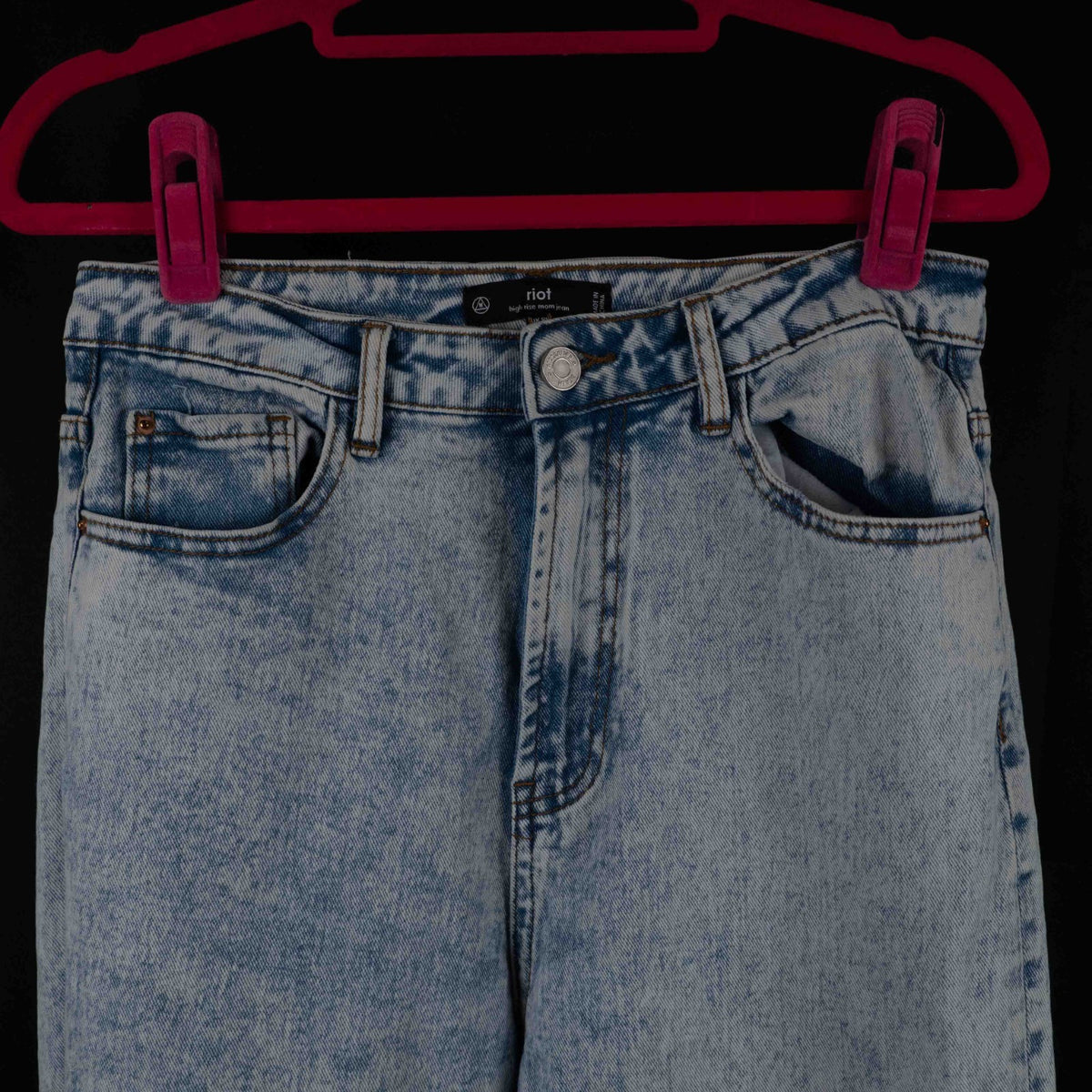 Missguided Riot Blue High Rise 8R Jeans Pre-Owned
