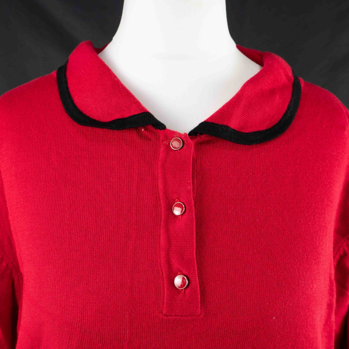 Klass Collection Red Long Sleeve Size XL Top Pre-Owned