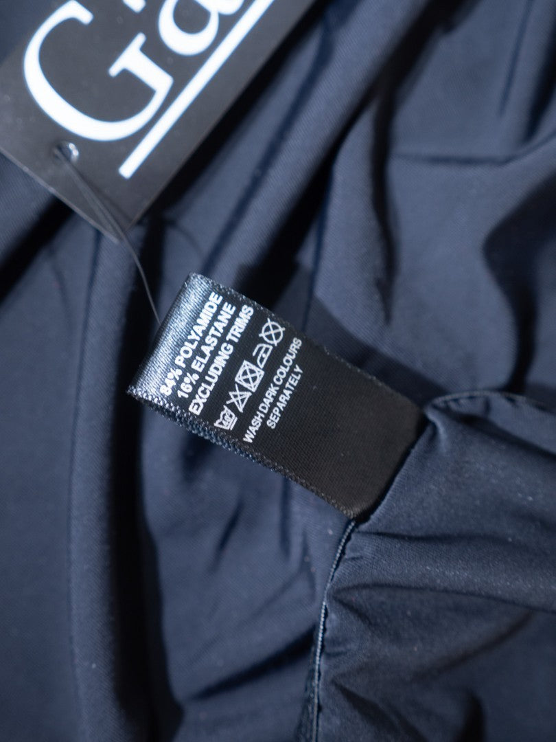 Gaspe Black Non Patterned Elasticated Waist Size 12/14 Slip New With Tag