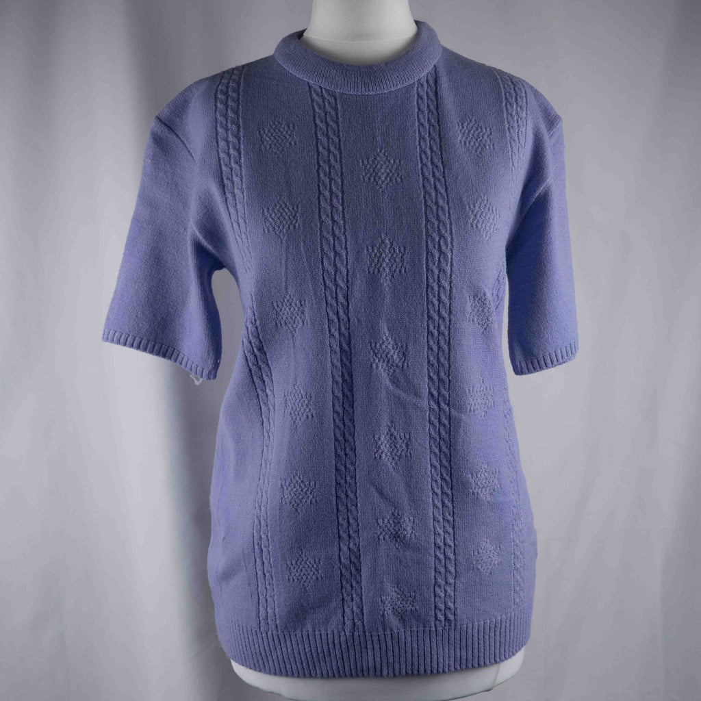 Pure &amp; Natural Lilac Short Sleeve Line Pattern S/M Jumper New With Tag RRP £17