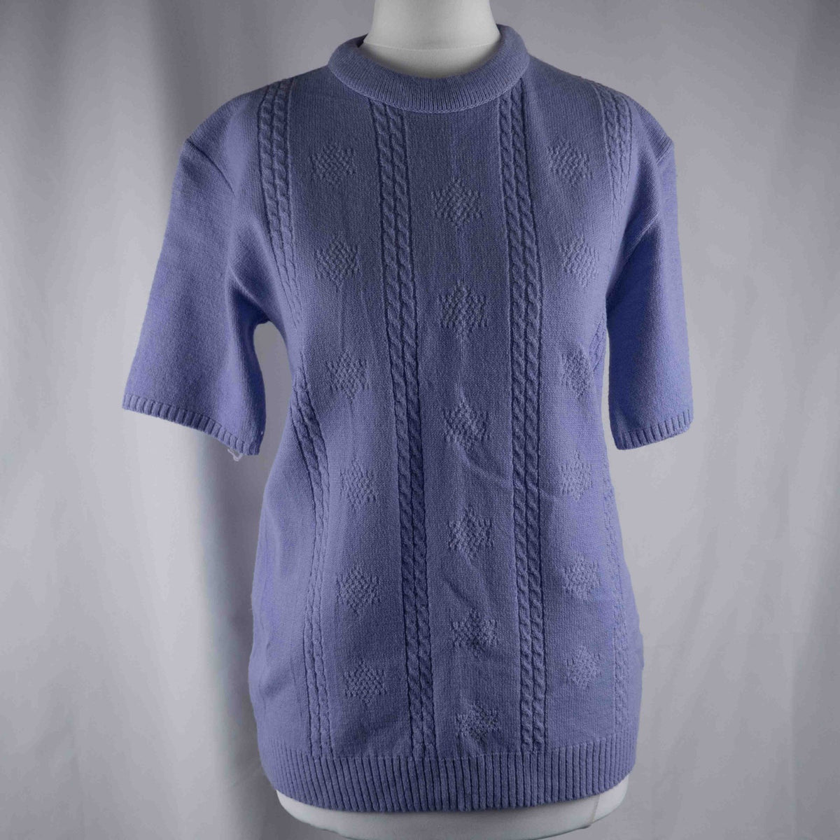 Pure &amp; Natural Lilac Short Sleeve Line Pattern S/M Jumper New With Tag RRP £17