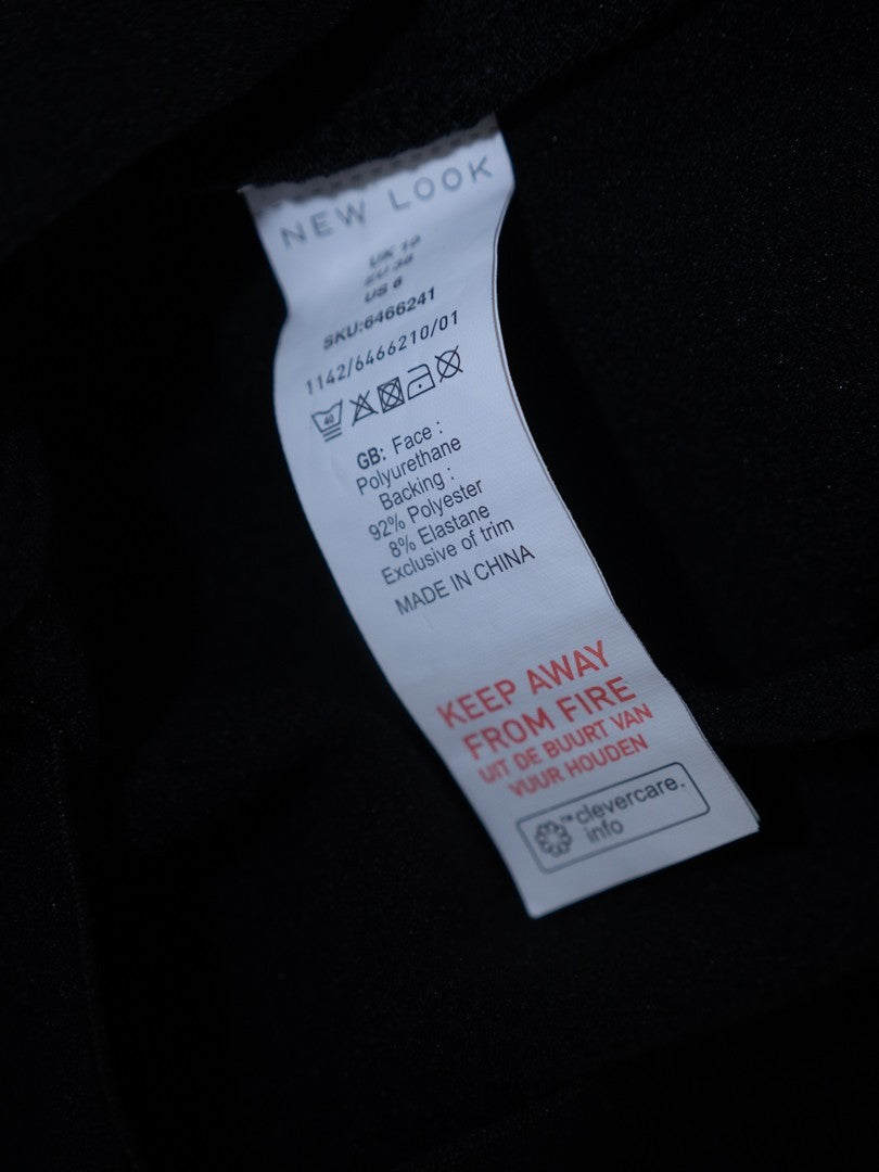 New Look Leather Feel Black Size 10 Jeggings Pre-Owned