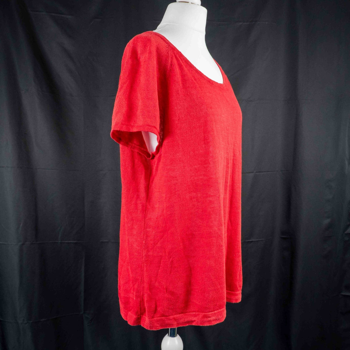 Paul Costelloe Red Short Sleeve 14 Top Pre-Owned