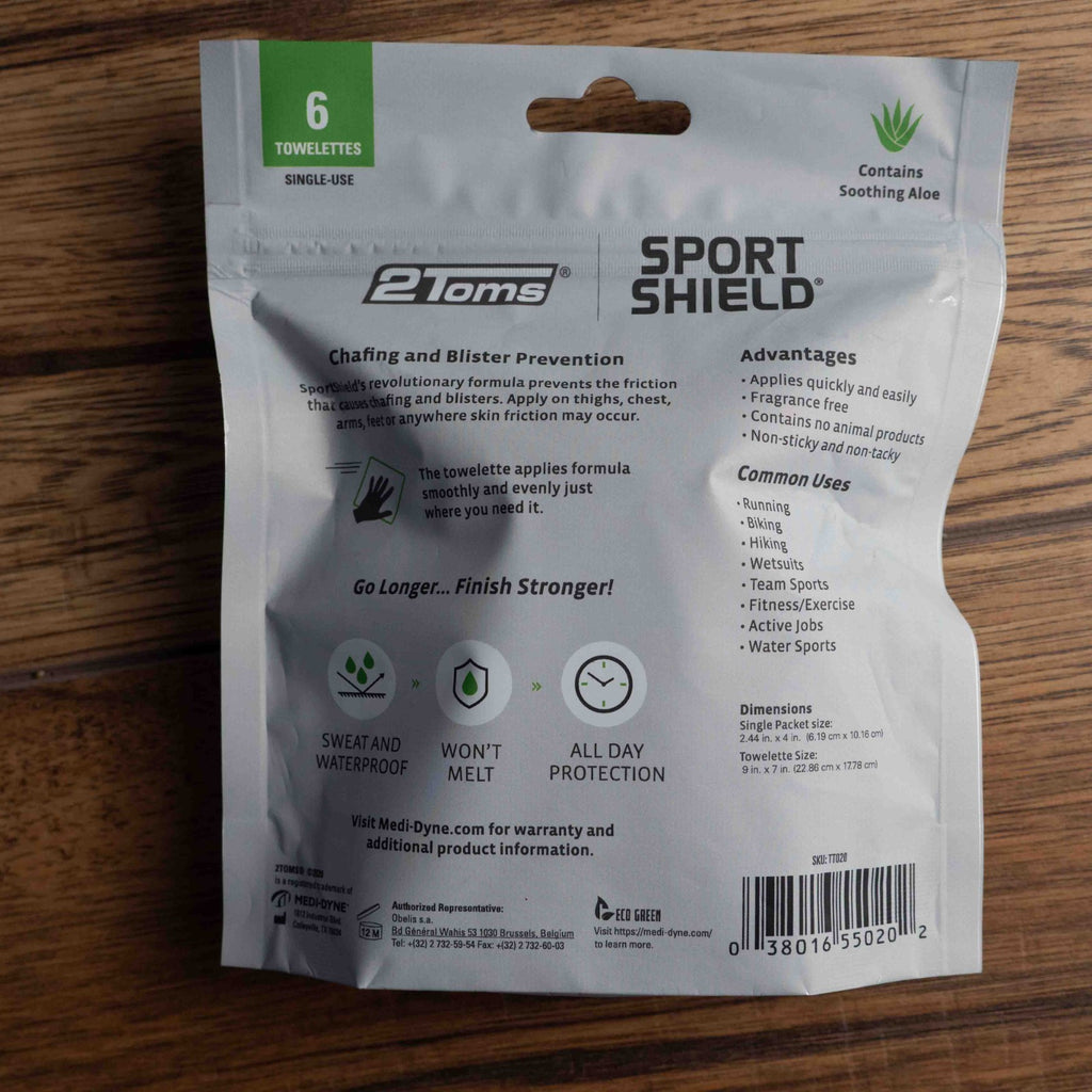 2Toms Sport Shield Towelletes Packet New And Unopened