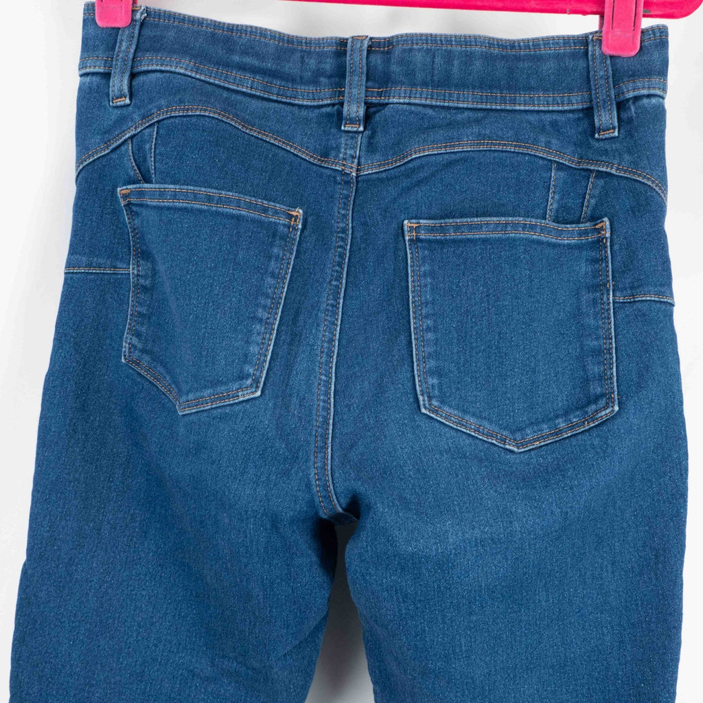 Next Blue Elasticated Waistband 12 Skinny Jeggings Pre-Owned