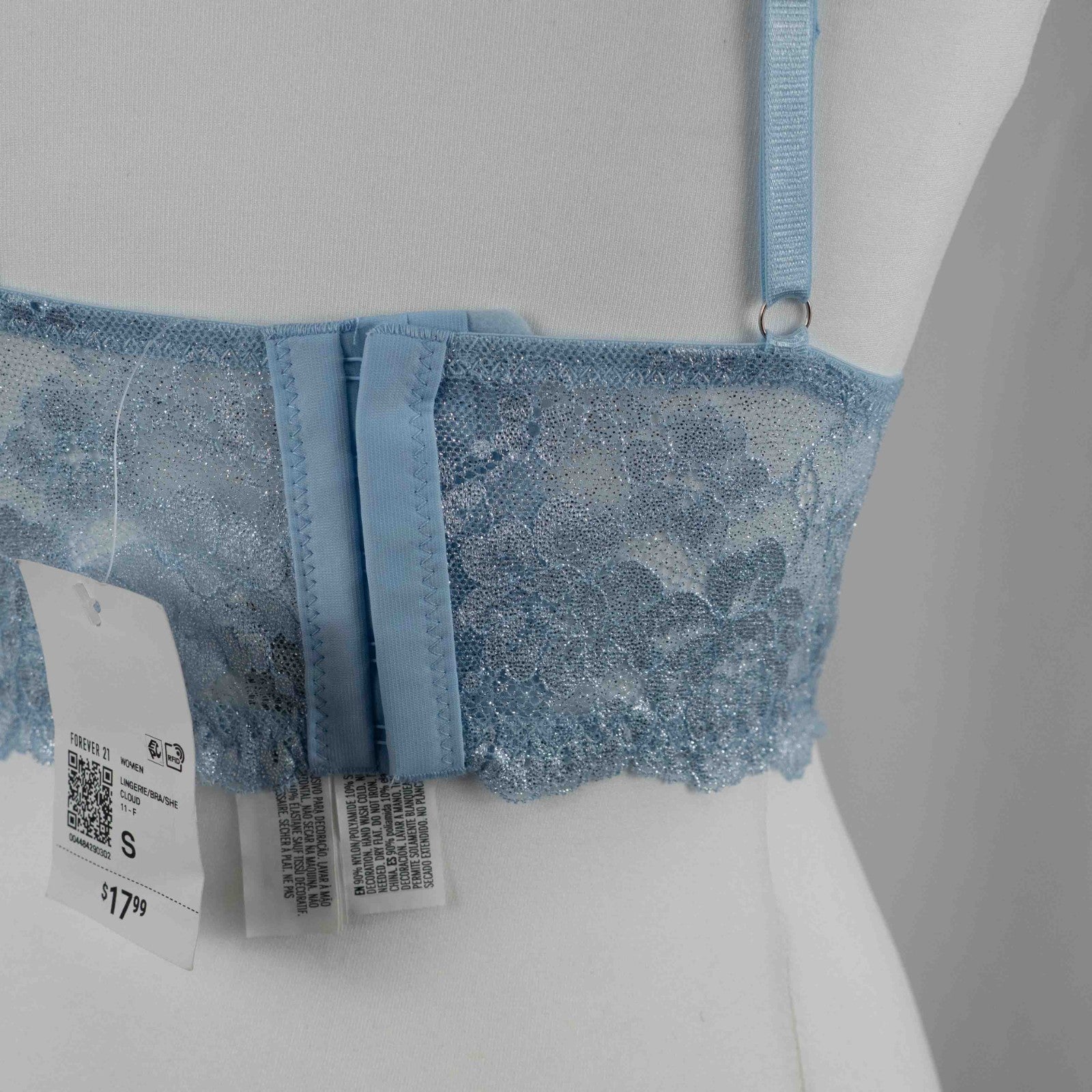 Forever 21 Blue Floral Wired and Padded Bralette Size S | NWT RRP $17.99