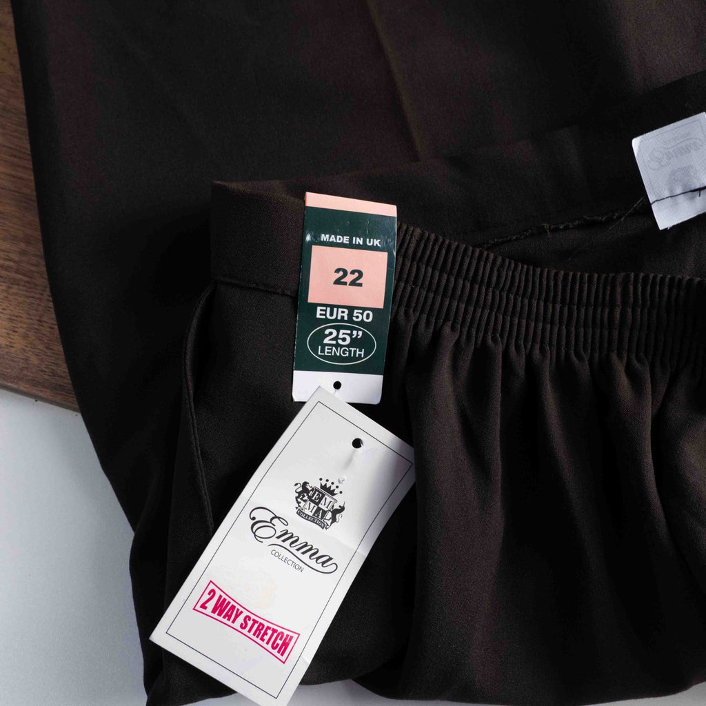 Emma Collection Brown Elasticated 22 Trousers NWT RRP £17.00