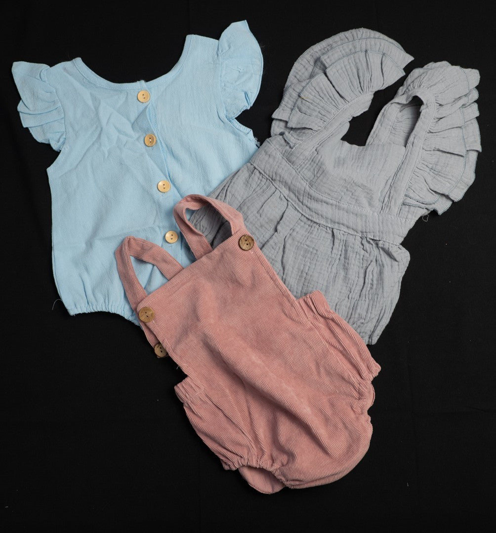 Blue Pink Grey 80cm Baby Grow Set New In Packaging