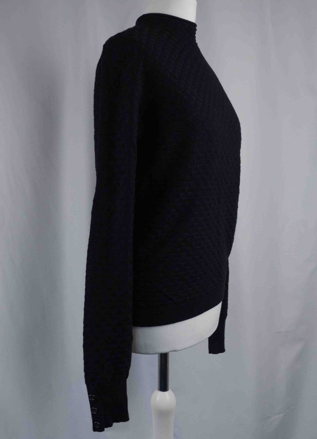Warehouse Black Diamond Pattern Long Sleeve 14 Top Pre-Owned