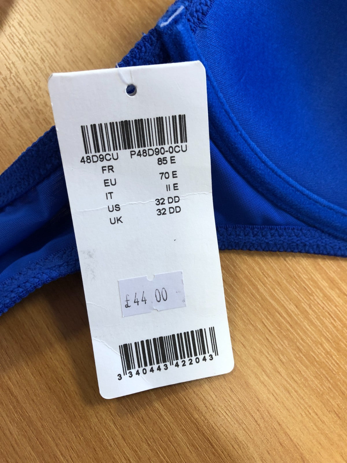 Bra Passionata 32DD Blue Patterned Underwired  BNWT