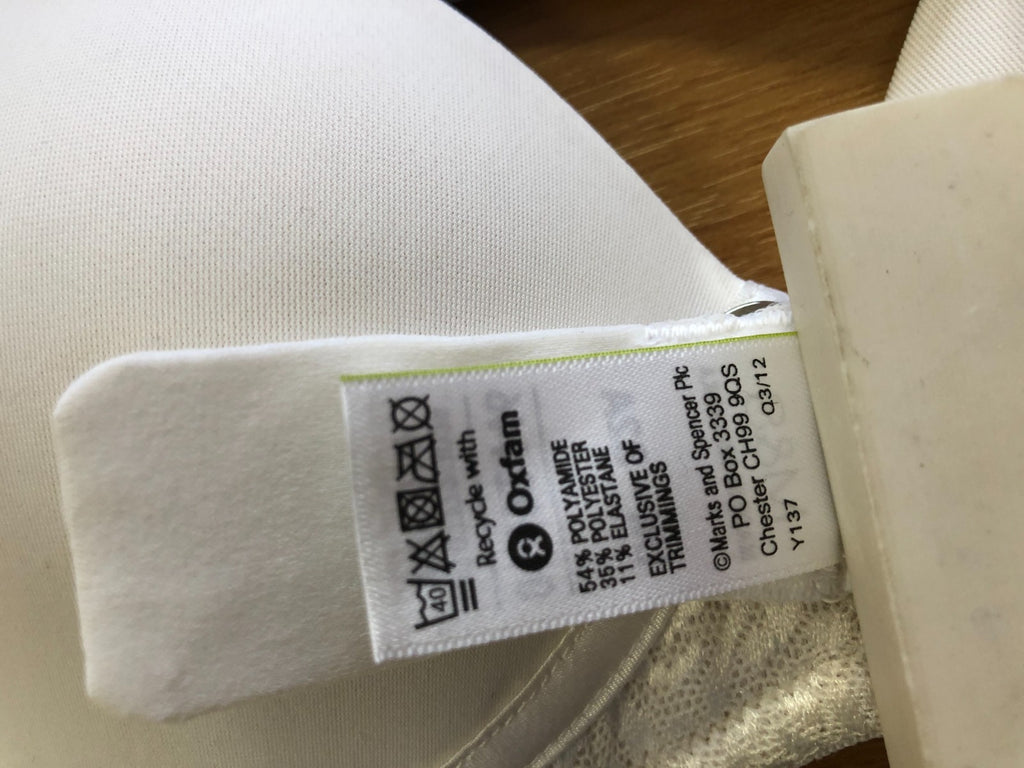 Bra M&amp;S 32A White Balconnette Underwired BNWT