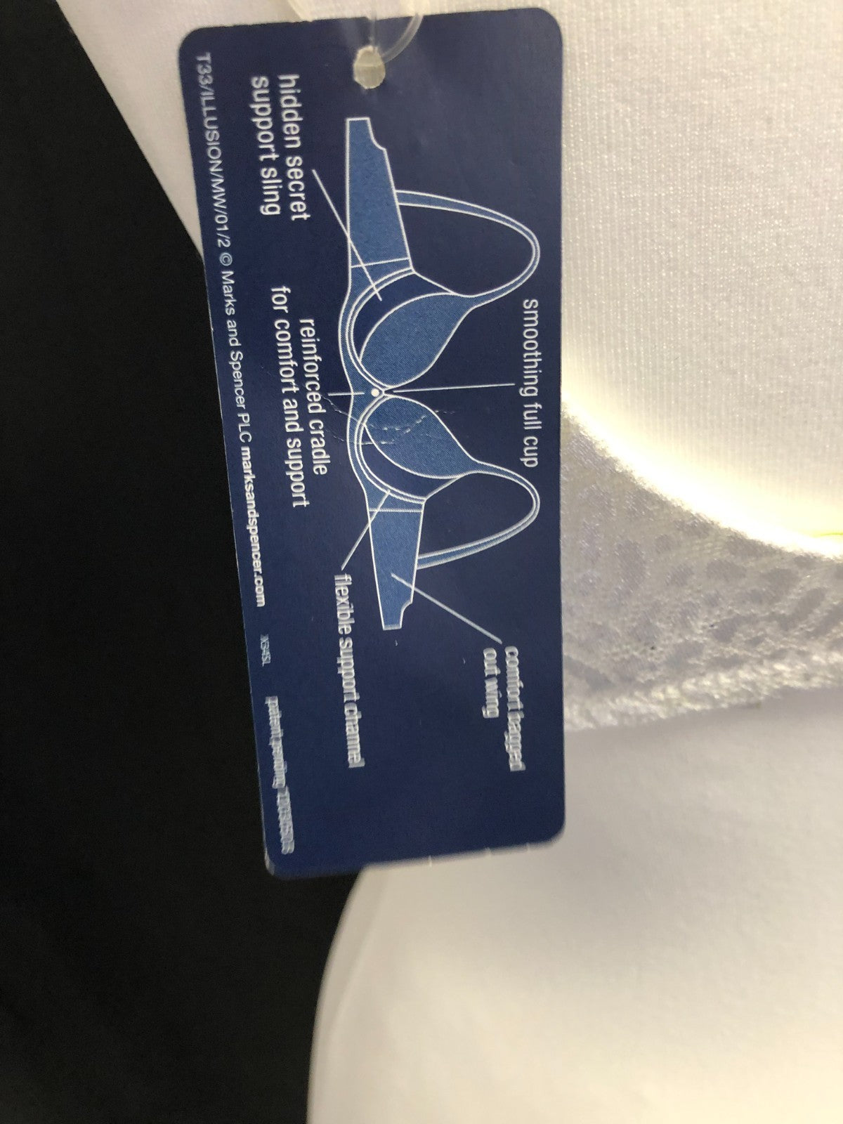 Bra M&amp;S 32A White Balconnette Underwired BNWT