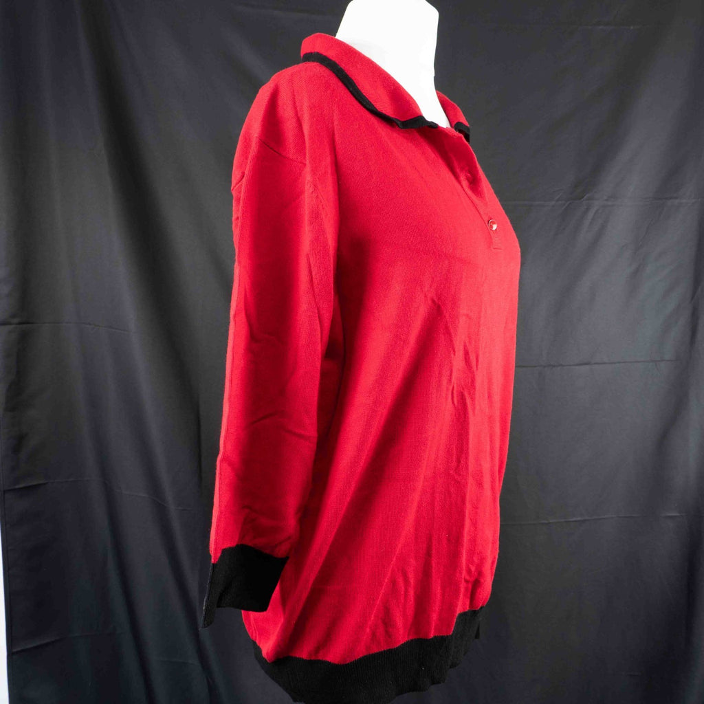 Klass Collection Red Long Sleeve Size XL Top Pre-Owned